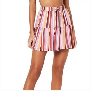 MINKPINK Colorful Striped Mini Skirt